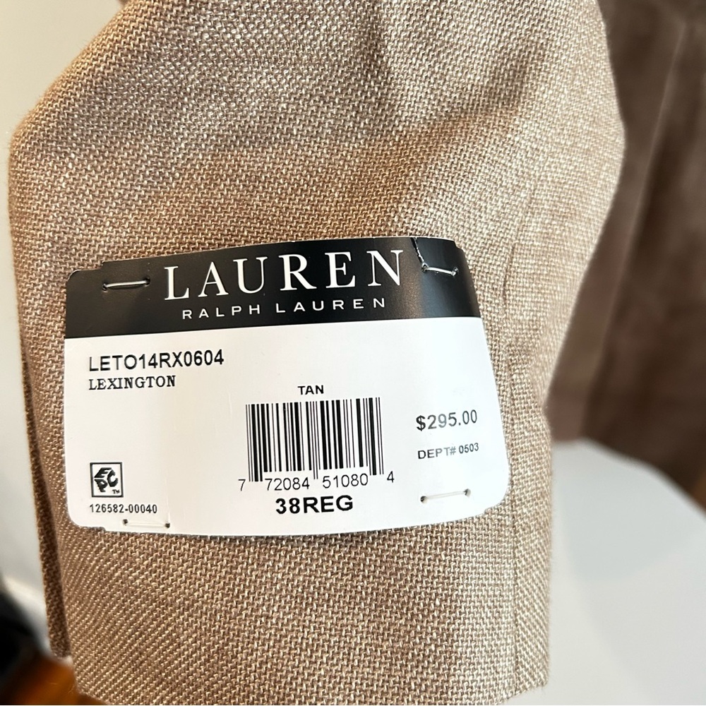 Lauren Ralph Lauren Tan Men's Blazer, UltraFlex, size 38, new with tags - Picture 6 of 11